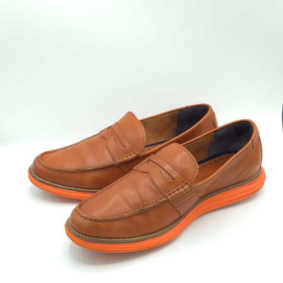Cole Haan Men\'s Lunargrand Penny Loafer Woodbury Orange C11201 Size 9.5 main image 4